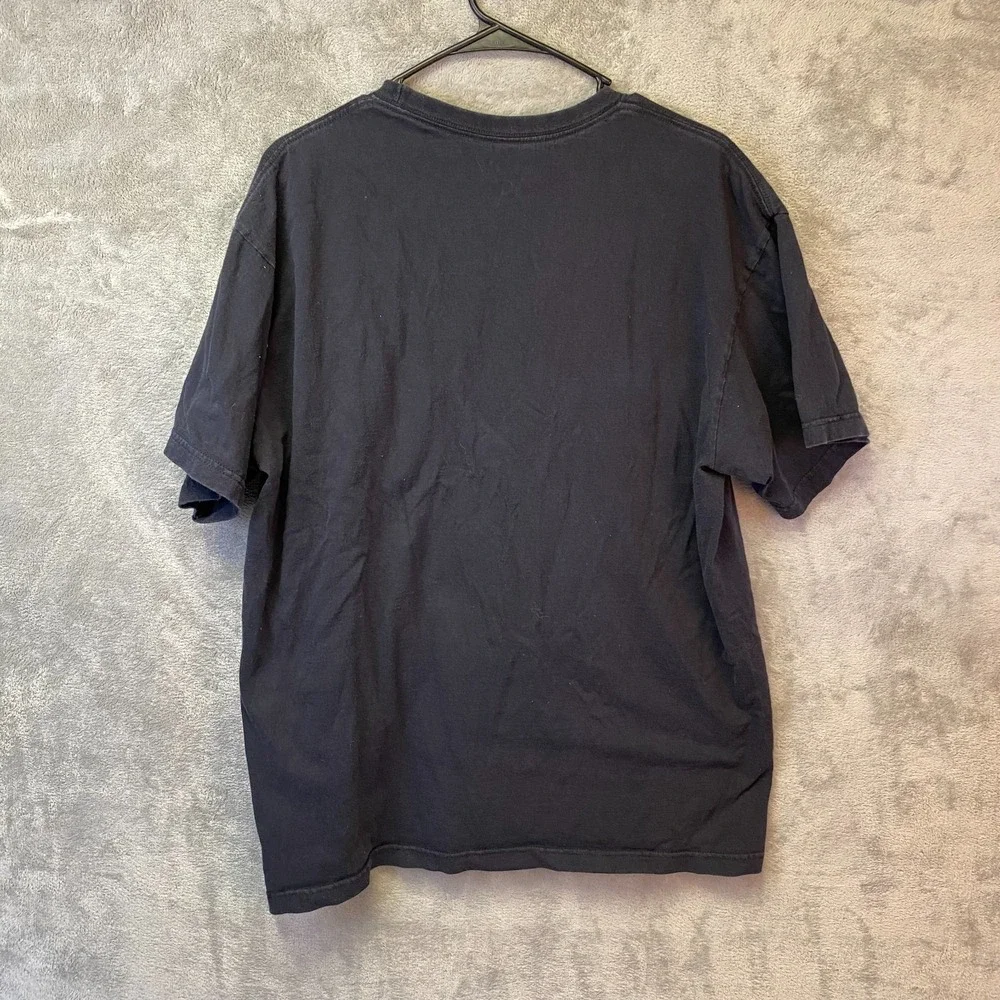 Nike Athletic Dept Mens Large Black Short Sleeve T Shirt Embroidered Swoosh Logo